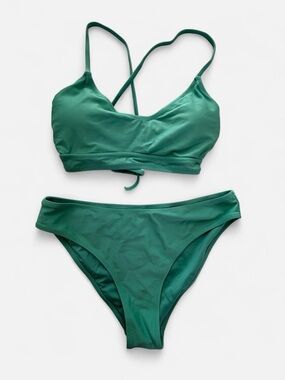Green Strappy Bikini Set - Women Swim